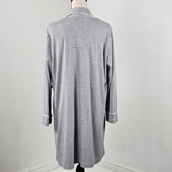 Lauren Ralph Lauren Gray Bath Lounge Robe | Women's Large | MISSING BELT - Picture 3 of 14